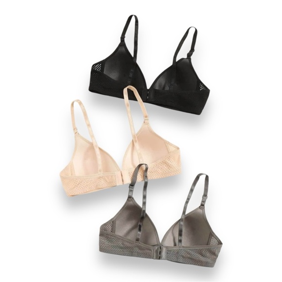 NWOT · 3-PACK NEUTRAL BRA TRIO W/ ADJUSTABLE STAPS · SIZE L (36B/38A) - Picture 2 of 10